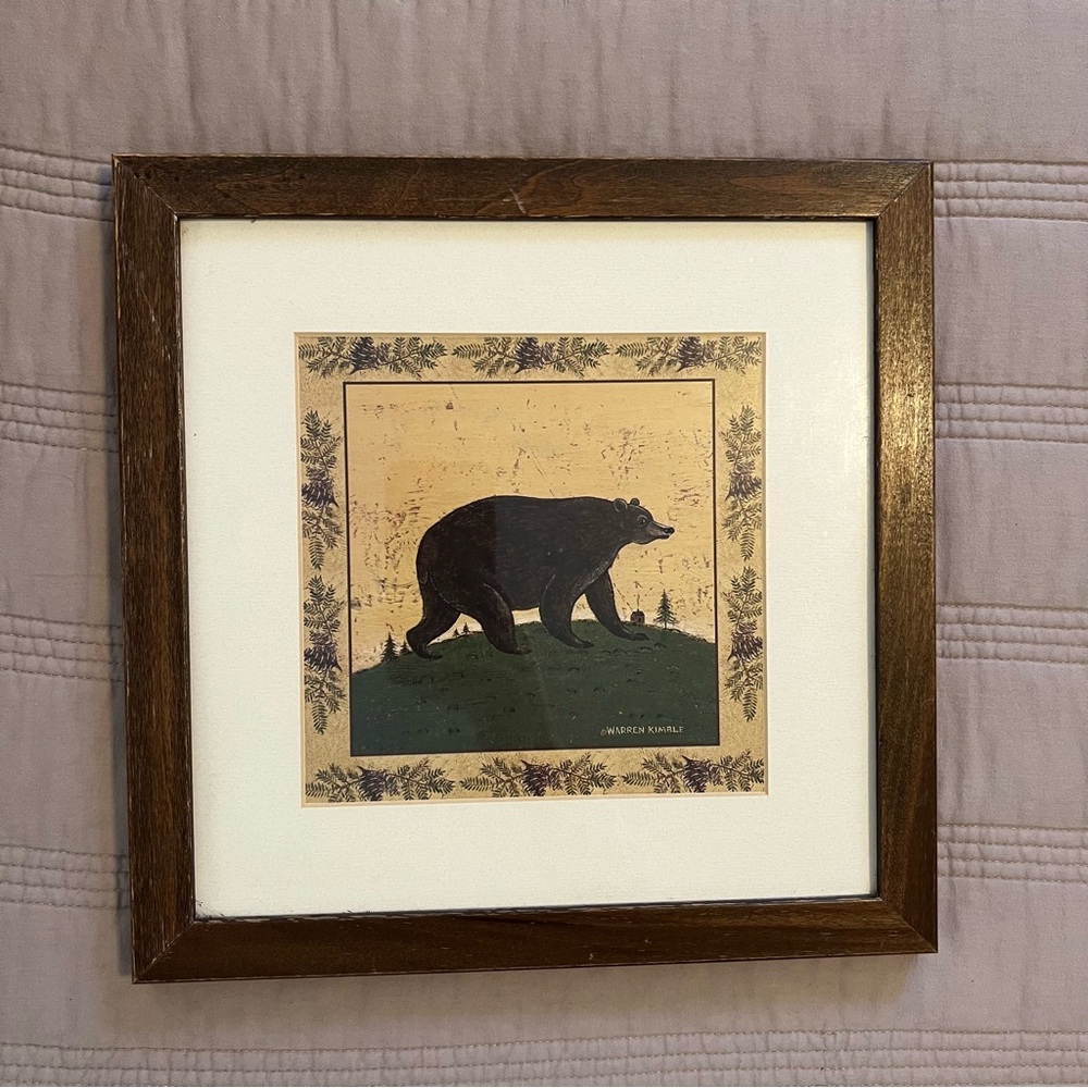 Warren Kimble Framed Bear Art Print